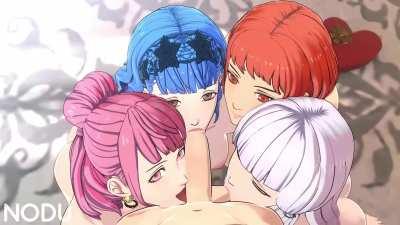 Love this video, imagining the sound of licking and the scent of the girls is brilliant