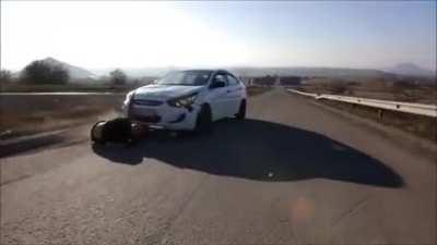 Skateboarder Slams Into Car