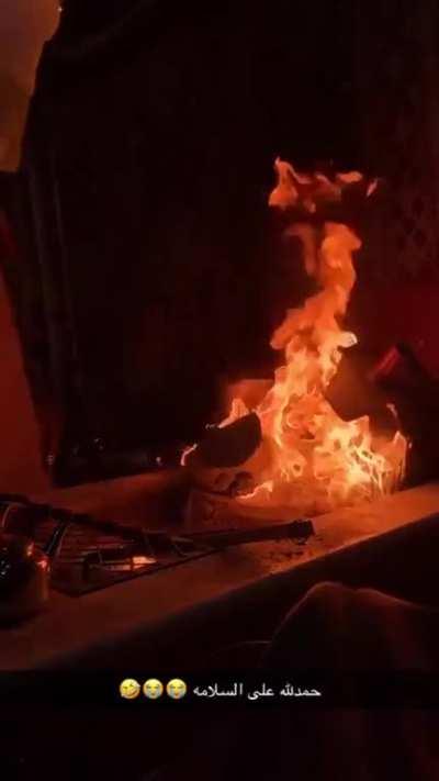 if I pour a flammable liquid straight into the fire?