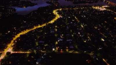 30 sec sunset time lapse drone video