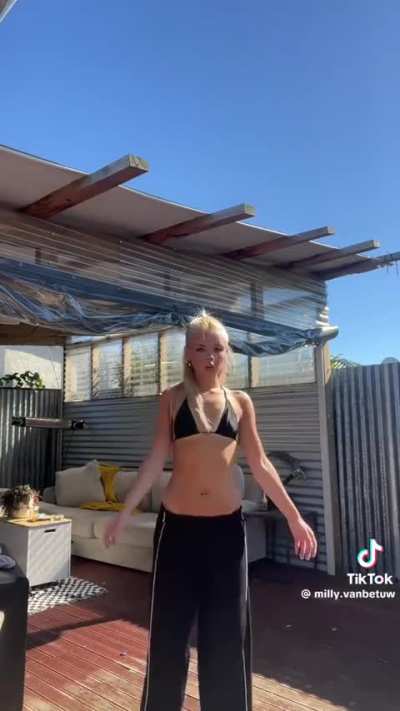 Bikini teen with tan lines