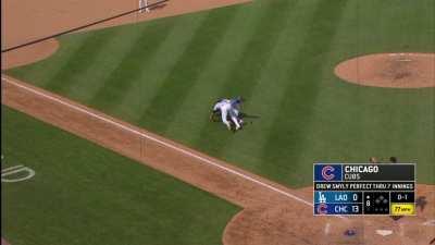 Drew Smyly's perfect game bid is broken up by an infield single hit from Peralta in the 7th