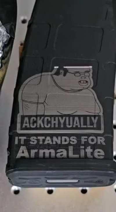 AR actually stands for America's Rifle. CMV