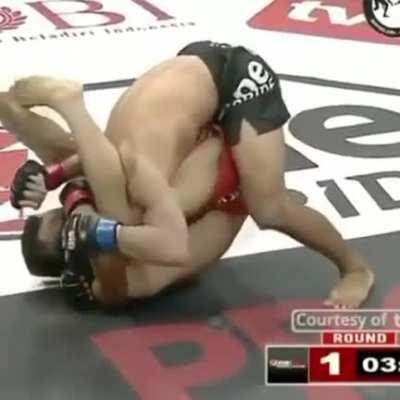 Guy eats 4 of the most brutal slams all while maintaining his choke hold