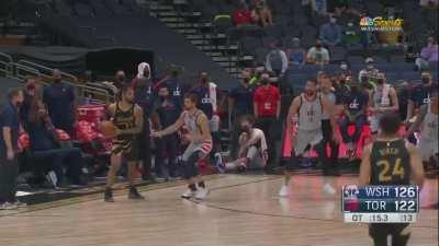 [Highlight] With 30 seconds left in OT and a 4-point lead, Westbrook turns it over, complains about the no-call, and intentionally fouls to send Trent to the free throw line