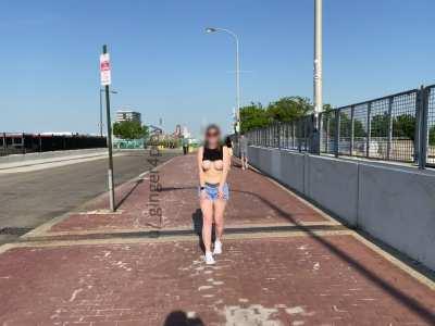 Never know who you may run into on a casual stroll about the park