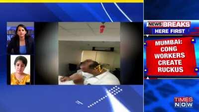 NewsAlert | Mumbai: Congress workers go on a rampage over advertisements allegedly mocking Rahul Gandhi, Sonia Gandhi. Details by Kajal Iyer.