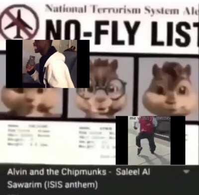 allah and the chipmunks but with 18 memes overlayed