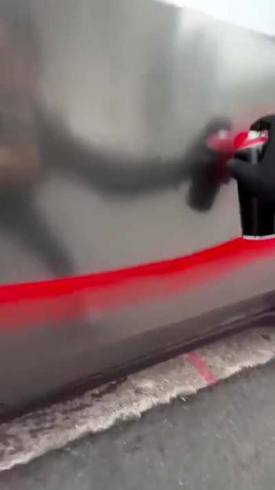 Guy filming thinks he’s making a change