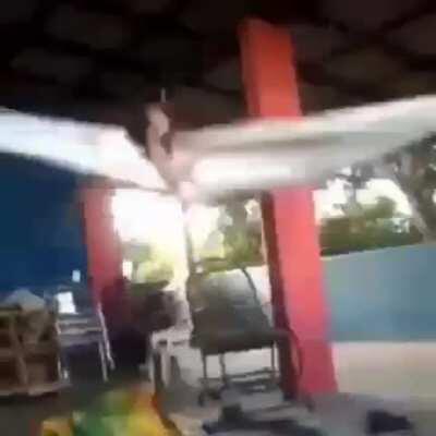 Just two bros throwing the ol' pigskin, hanging out like totally tubular pals