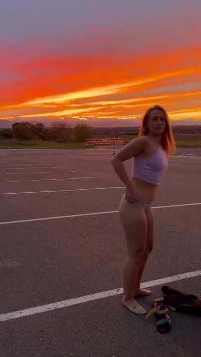 Beautiful sky and a naked Skye