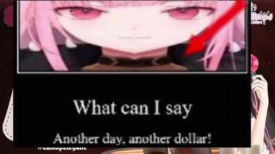 Calli says the line (Only discord holotards understand 💪 Join up 🥶)