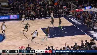 [Highlight] Anthony Edwards comes up with back to back blocks on an unbelievably awesome defensive possession