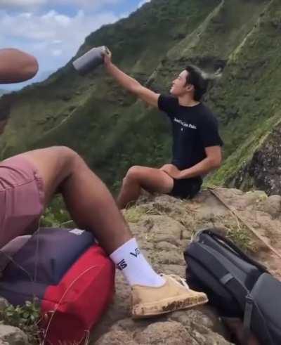 To Drink Water on a Mountain Top