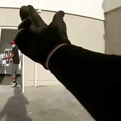 Walking right into a random cop while stealing