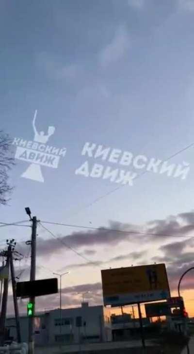 Just a missile cruising through the Ukrainian skyline this morning