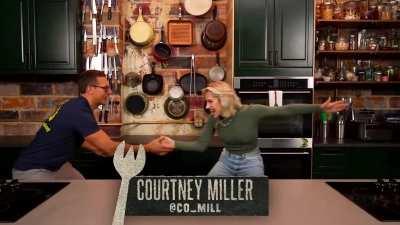 Courtney's Slo-mo Tittie Bounce on Mythical Kitchen