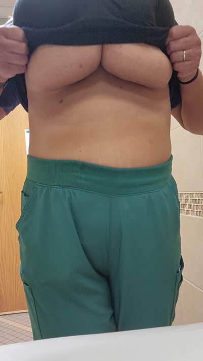 Letting the titties out during a 6-day stretch! Who needs a closer look?