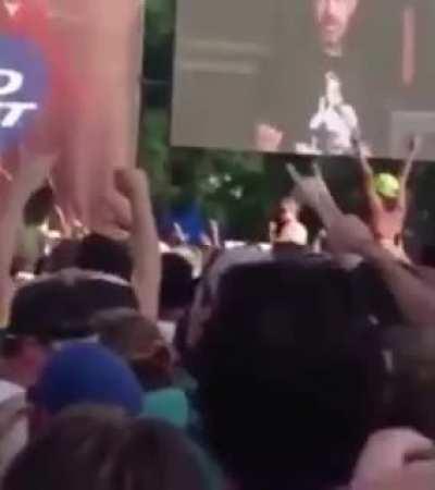 Aaron Lewis of Staind yells at a fan for molesting a 15 year old girl