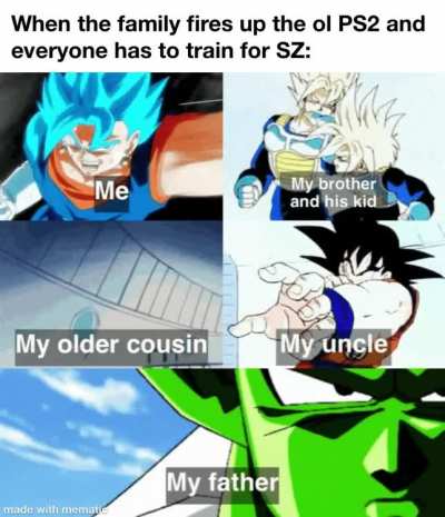 Dad used to whoop our asses with kami fused piccolo. But thats gonna end. 