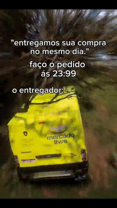 Ainda chegou faltando 5 segundos 😅