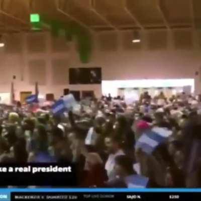 Not to get too political but he preaching rn