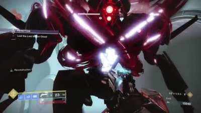 Shared a moment with an Overload Champion after sword-thwap fail