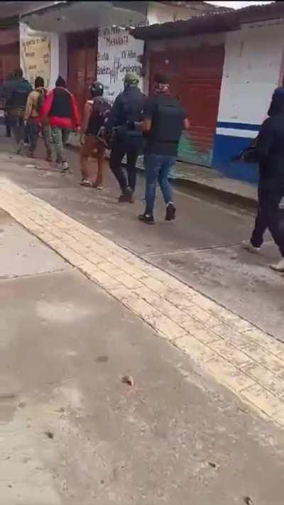 Militia group patrolling in Chiapas