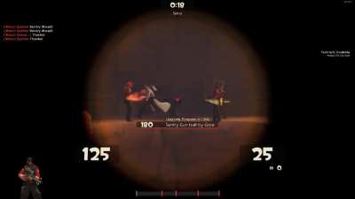 Tf2 sniper laughing at the Tf2 sentry 
