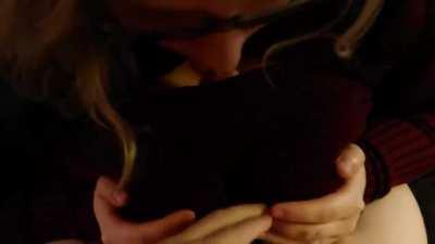 Cumming Between Sweater Puppies