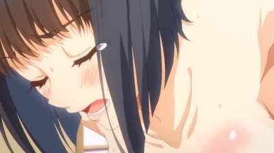 pressed against the glass