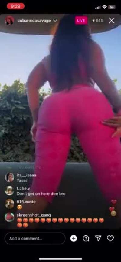 Cuban doll shaking her big phat ass on live