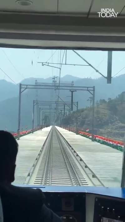 In a post on Instagram, Jammu and Kashmir CM Omar Abdullah shares a stunning driver's seat view of the Chenab Bridge, the world’s highest railway arch bridge.