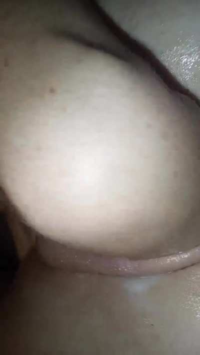 swallowing my fist with a creamy hole 😋😋