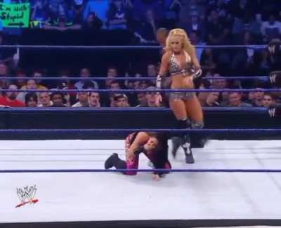Melina getting kneeled & kicked