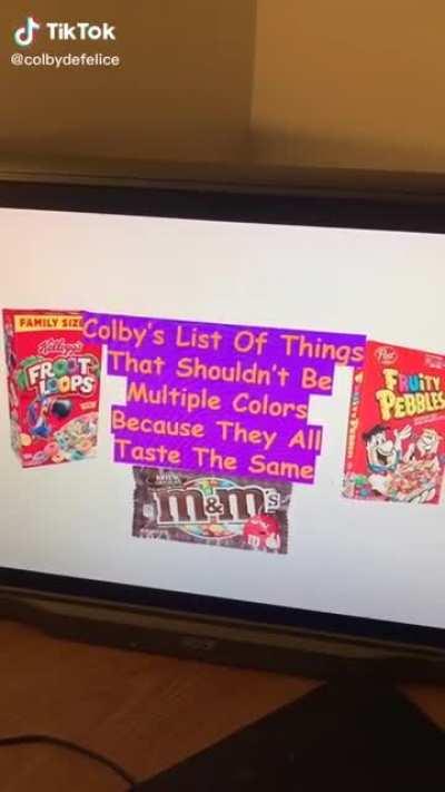 Things that shouldn&rsquo;t be different colors because they all taste the same