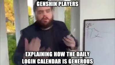 genshin impact players when (OC)