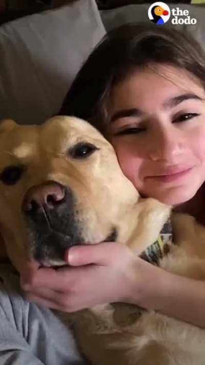 Loyal dog refuses to leave his dad's hospital bed — now they work out together 💓