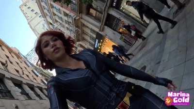 Marina Gold - Black Widow Cumwalk!!