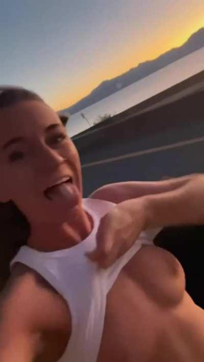 Enjoying the fresh air in Tahoe