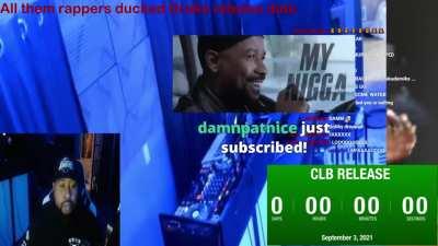 Akademiks in his OVO BAG tonight !!! HE DRUNK AF GOING AT INDUSTRY LMAOO