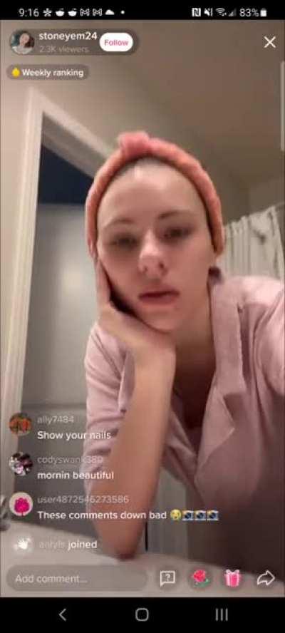 She was banned 3 minutes later