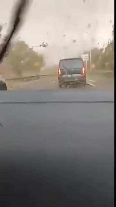 An EF2 tornado struck France & caused crane to fall - Ermont, Val d'Oise, France, 20 October 2025