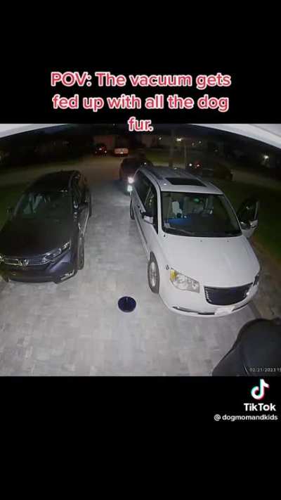 Roomba trying to get away