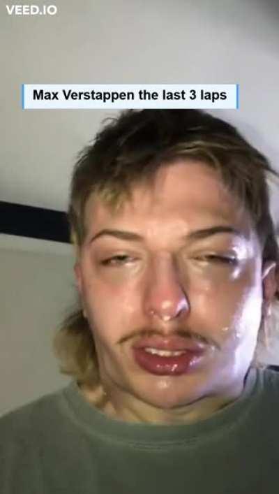 Max Verstappen holding onto the lead.