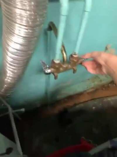 So my faucet exploded