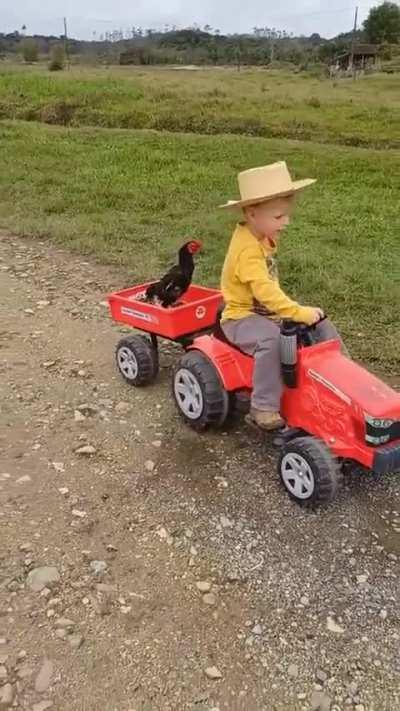 Just a boy and his friends.