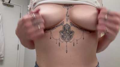 No Bra at the office today