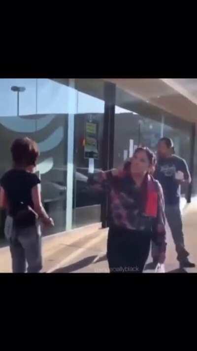 Lady freaks out on security