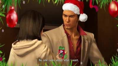 Kiryu shares the Christmas spirit with Haruka
